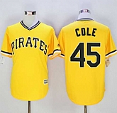 Pittsburgh Pirates #45 Gerrit Cole Gold New Cool Base Stitched Jersey,baseball caps,new era cap wholesale,wholesale hats